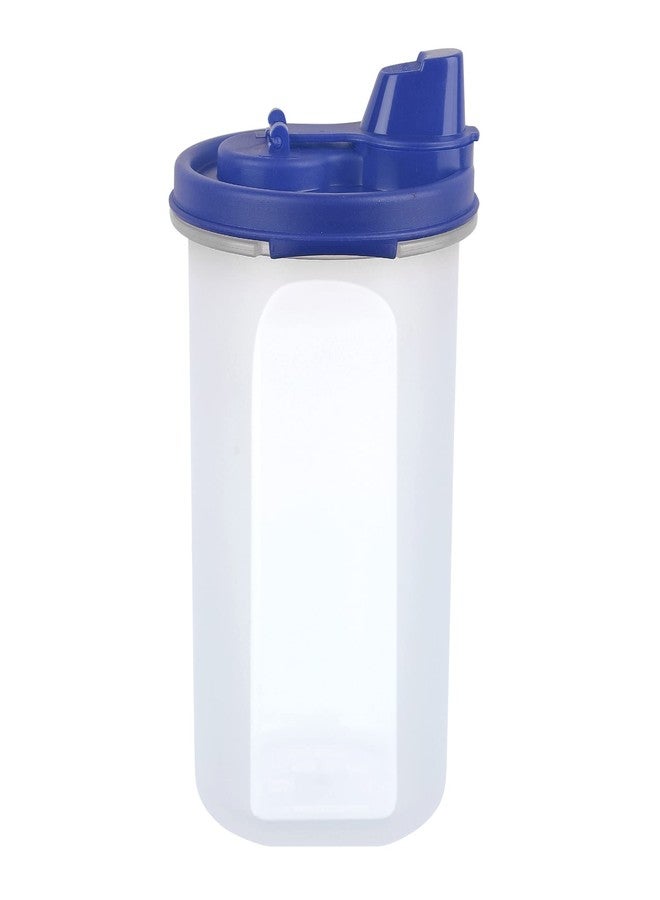 Cutting EDGE Air-Tight & Leak Proof Plastic Oil Pourer - for Vinegar, Sauces, Olive & Refined Oils, Easy Flow, BPA Free, Refrigerator Safe (Dark Blue) (Pack of 1, 585ML) - Image 3